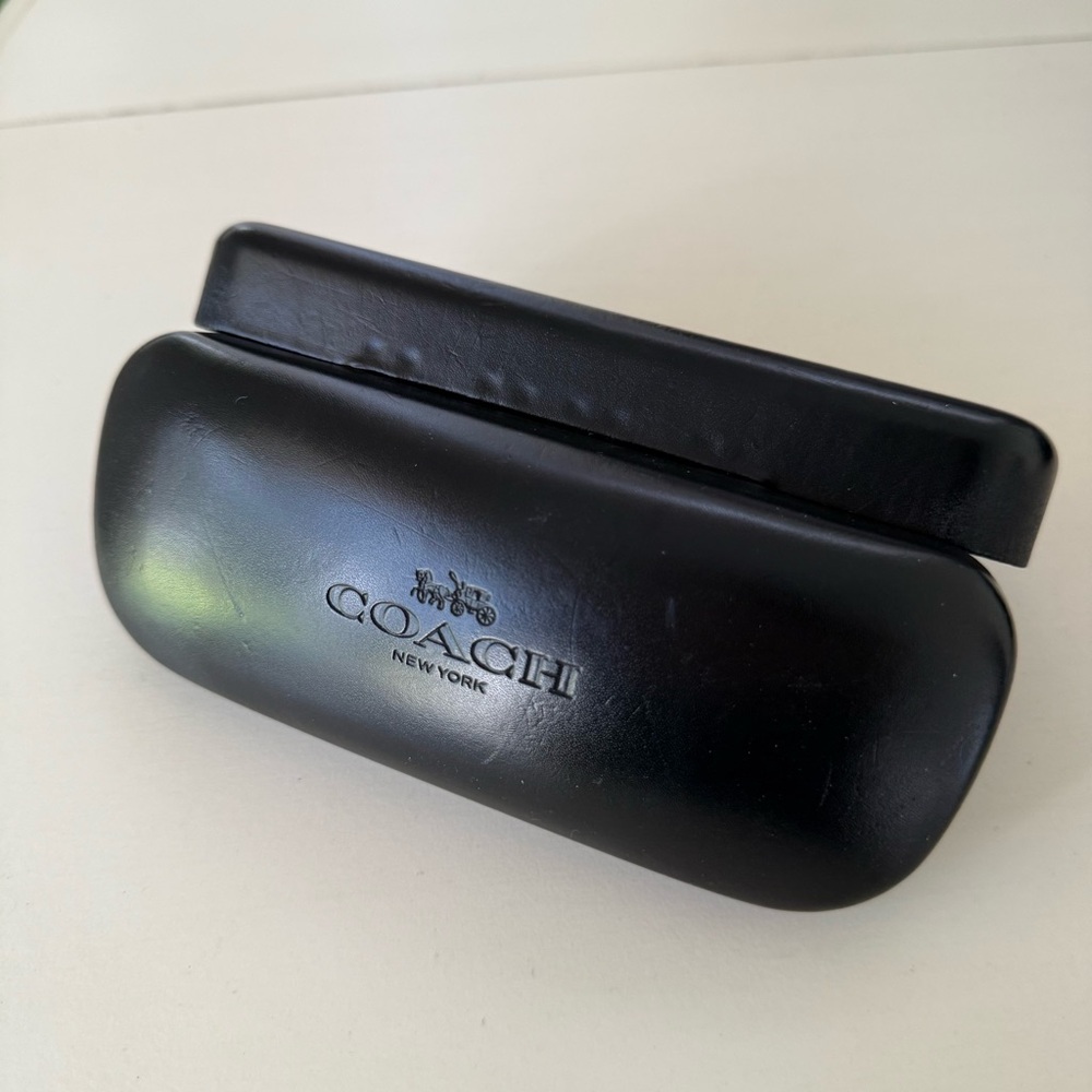 Coach Black Leather Eyeglasses Case